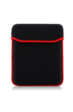 Swiss Leatherware Sleeve for Apple iPads & Tablets 10.1 - Red & Black